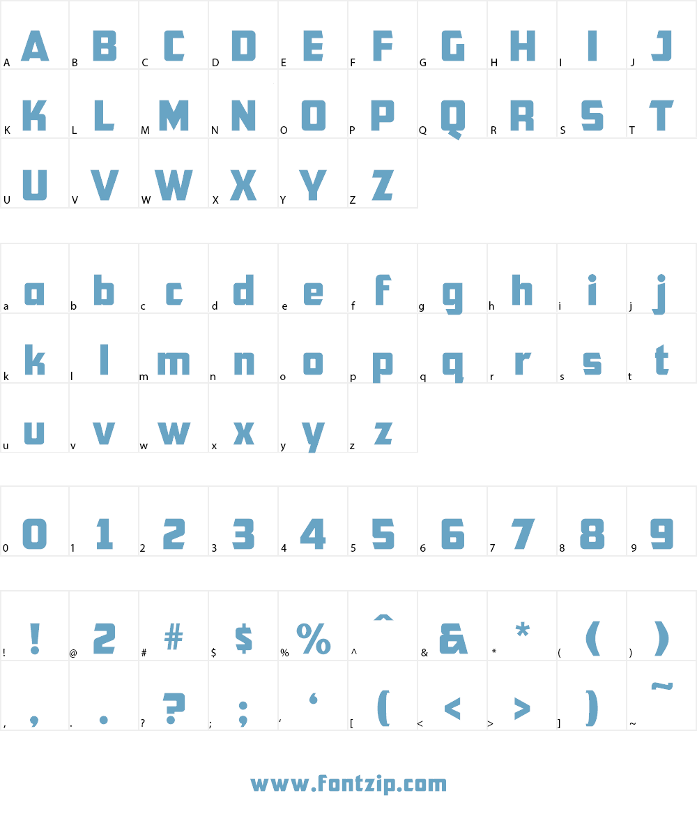 CFB1 American Patriot Font Character